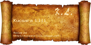 Kucsara Lili névjegykártya